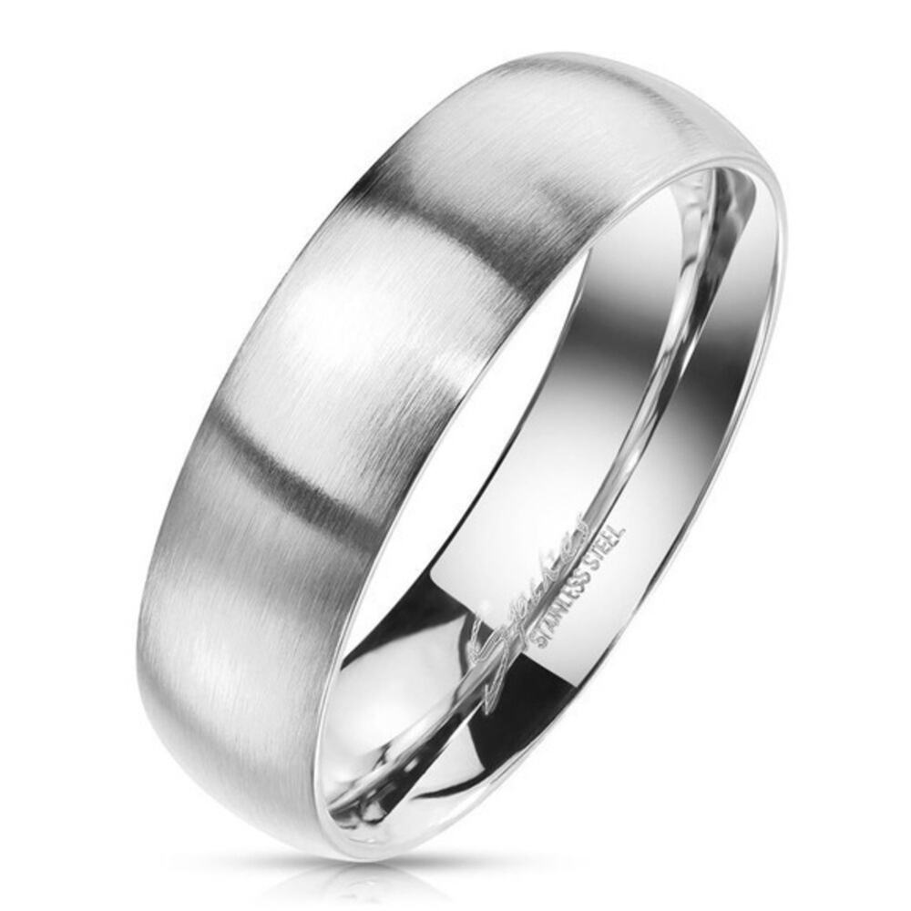 New Matte Finish Classic Dome Stainless steel ring size 11 4mm width